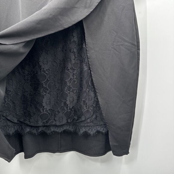 Torrid Sheath Dress Plus Size 20 Back Short Sleeve Faux Wrap Lace Party Chic - Picture 3 of 9